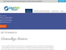 Tablet Screenshot of livewelltherapy.org